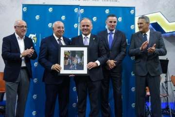 La fiesta aniversario de Global se celebró este miércoles en el Cabildo grancanario (Foto TA)